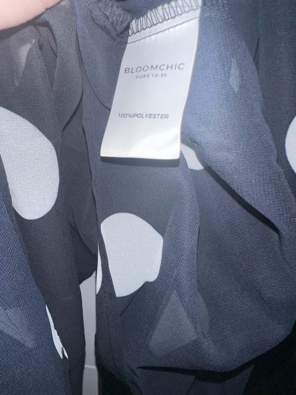 Size 10 medium BloomChic Sheer Polka Dot Open-Front Kimono Duster - Picture 3 of 5